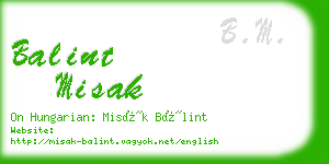 balint misak business card